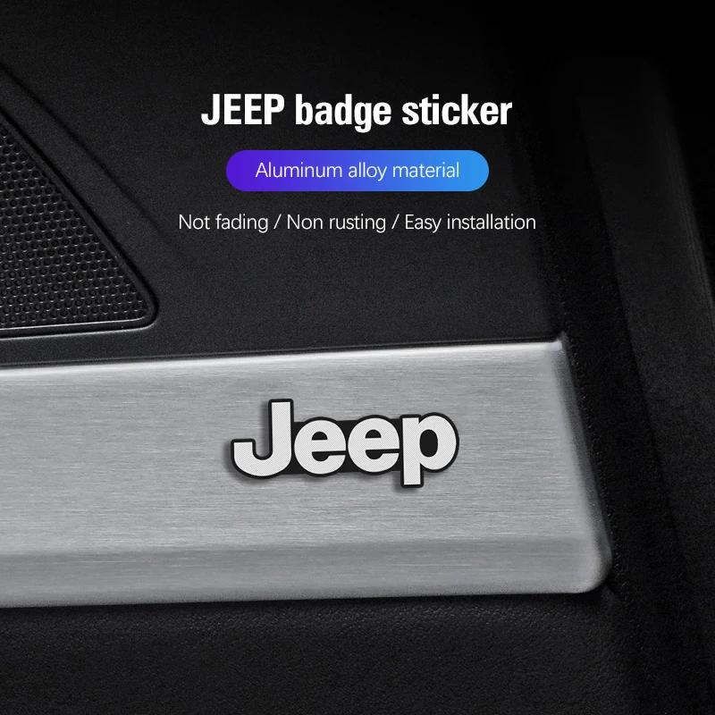 For Jeep Grand Cherokee Wrangler JK Gladiator Compass Renegade Patriot Liberty 10Pcs Mini Aluminum Car Decorative Stickers AMR1