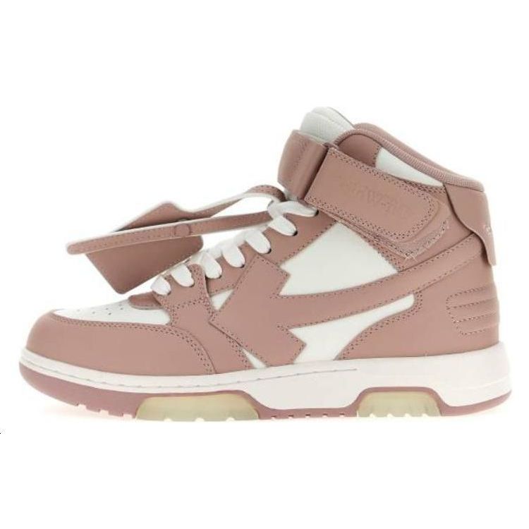 

Off-White Кожаные универсальные простые высокие кроссовки Out Of Office Женские кроссовки Розовый OWIA275C99LEA0020130 35