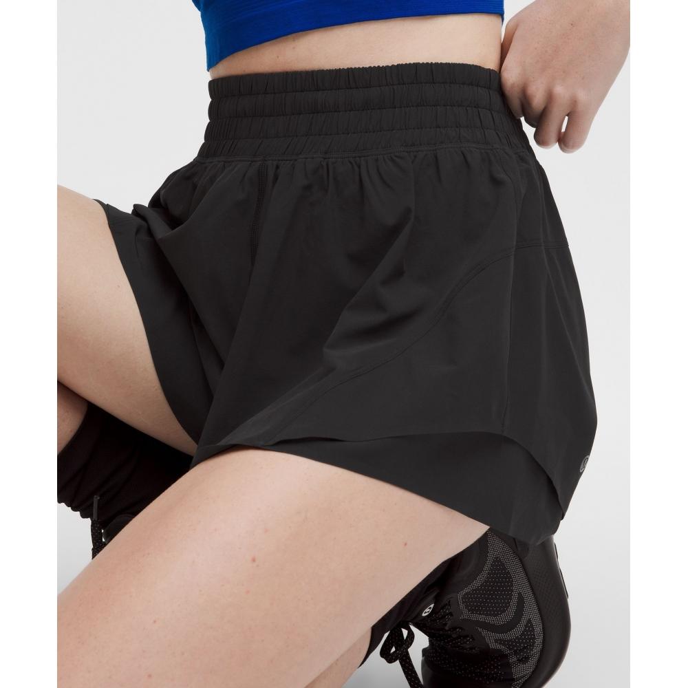 Lullulemon Shake It Out High-Rise Running Shorts 2.5Inch Blk
