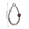 Pink Strawberry Mobile Phone Chain Bling Phone Lanyard Beaded Phone Bracelet  Gift Girl
