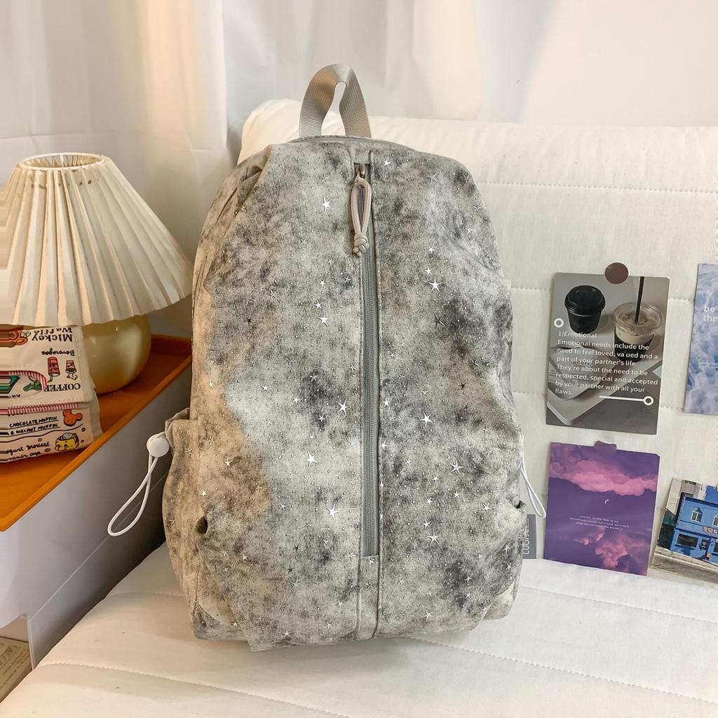 Schoolbag Star Large Capacity Simple Backpack Lighten Student Backpack Stylish Travel Lightweight Backpack