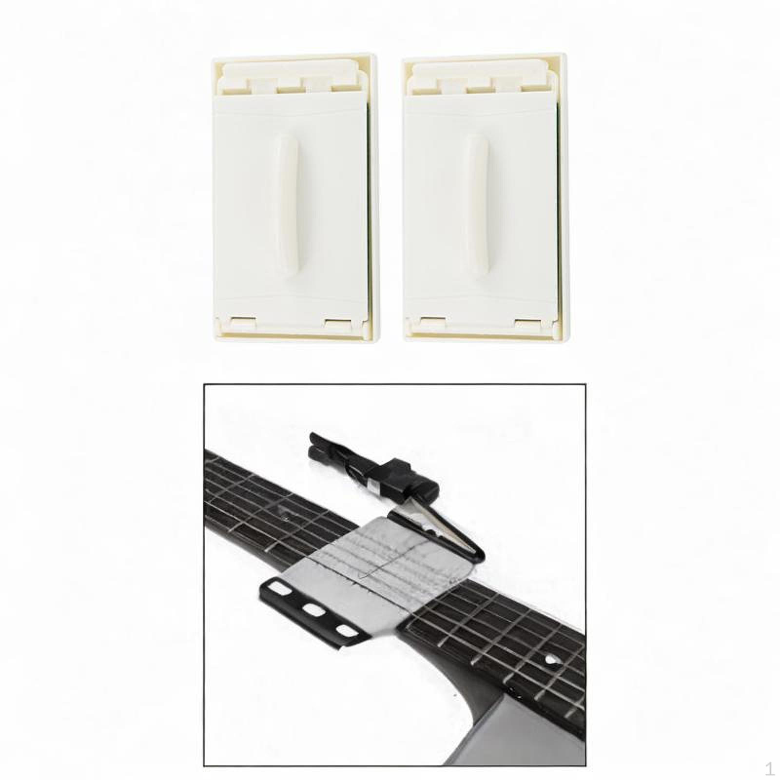

2 Pieces Guitar String Cleaner Brushes Care Accessories Cleaning Kit for Ukuleles білий