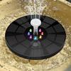 Solar Floating Fountain Water Pump with color LED Lights for Bird Bath 3W 1600mAh Battery for Garden/Pond/ Pool/Fish Tank Decor