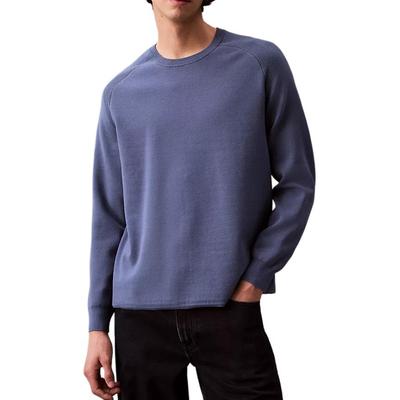 Minimalist Comfortable Versatile Casual Warm Knit Crew Neck Sweater Men Sweater Vintage-Indigo 40BM347-422