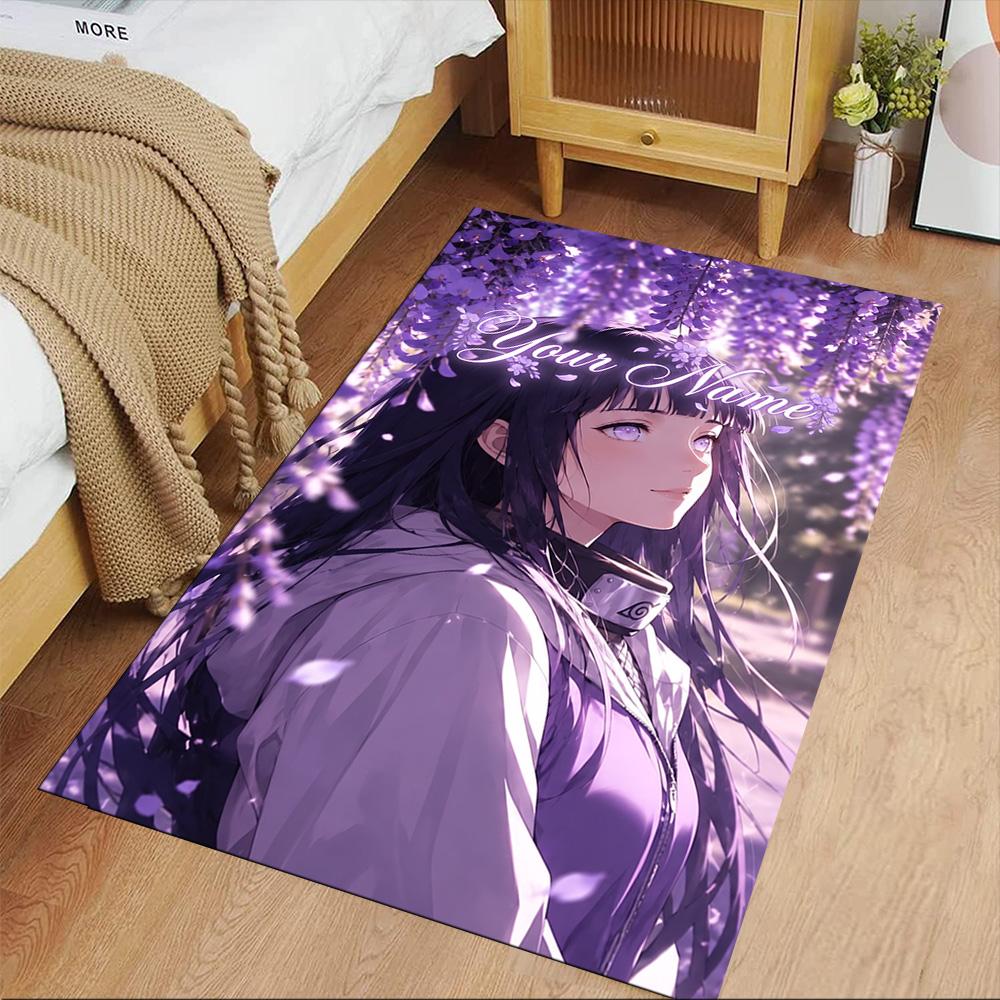 Naruto Character Customize Your Name Floor Mat Suitable for Kitchen Game Room Foyer Entryway Anti-slip Rug Anime Office Decor