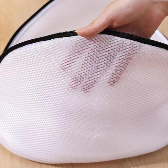 Shoe Washing Bag Zipper Closure Cylindrical Design Double-Layer Durable Mesh Washing Machine Shoe Washing Net