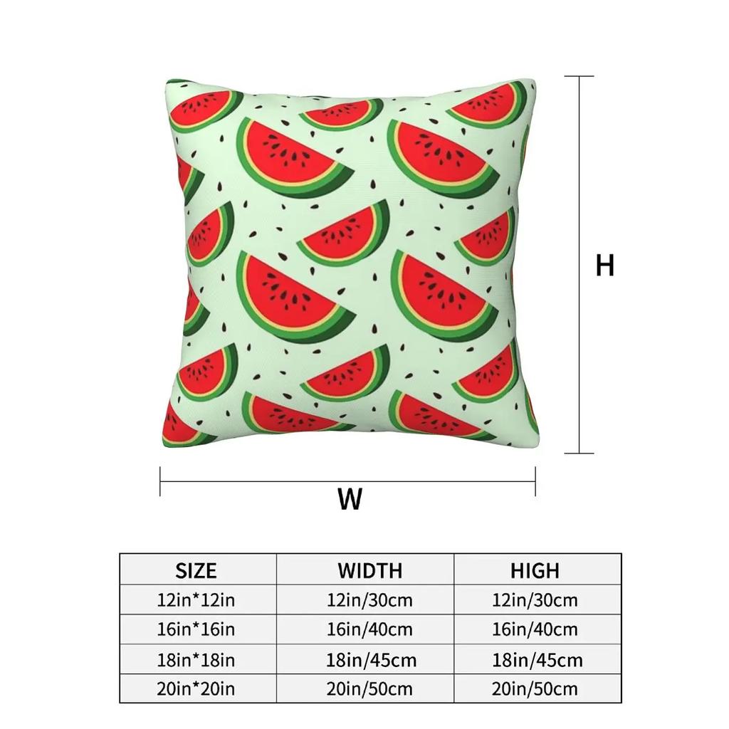Cute Watermelon Slices 2 Pcs Square Pillowcase Pillow Cover Cushion Decor Comfort Throw Pillow For Home Car