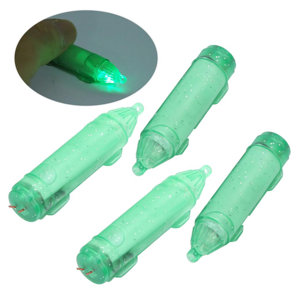 4Pcs Fishing LED Lure Light Underwater Lure Lamp Waterproof Bait Light Green with Box