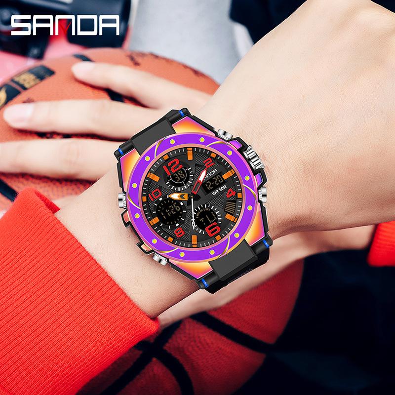 Products Sanda Zb Phantom New Trend Cool Special Cool Special Clear Watch Mens Waterproof Nights Fantasy Sports Electronics