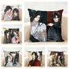 New BL Anime MMo Dao Zu Shi Cushion Cover Linen Pillowcase Soft  for Sofa Bed Home Room Decor