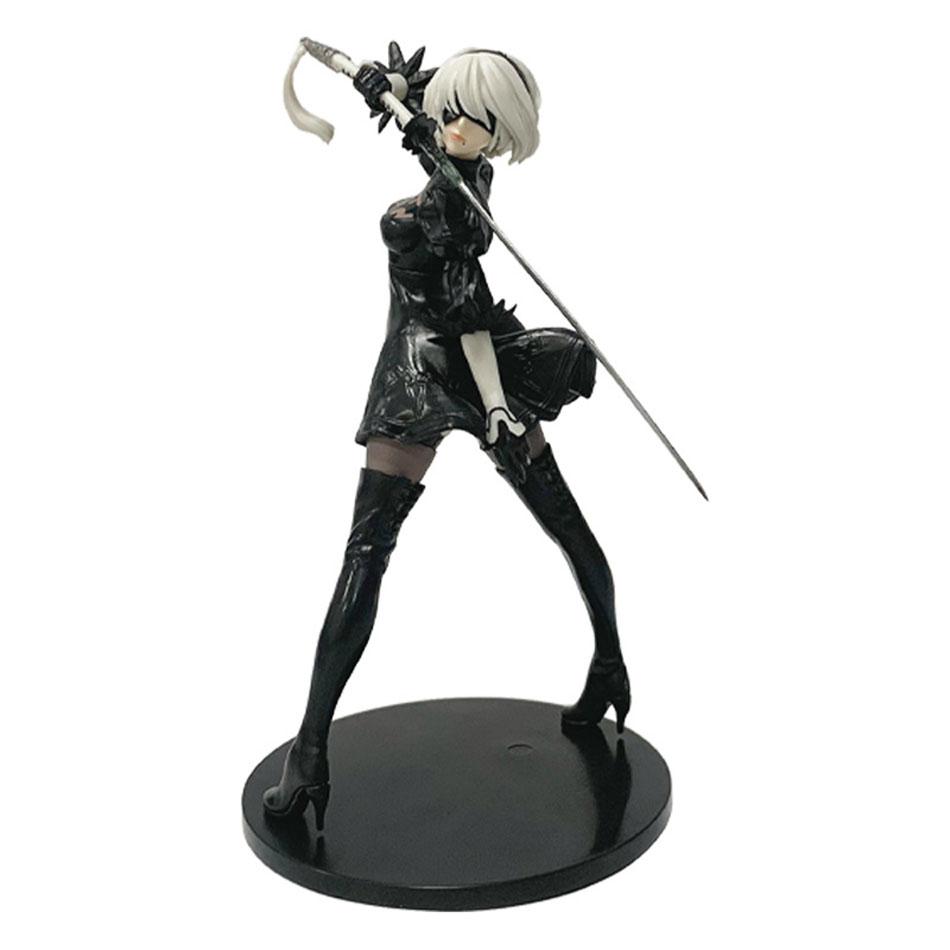 18CM NieR:Automata 2B Anime Figur Spielzeug PVC Sammlermodell Puppe Statuette Ornament Geschenk