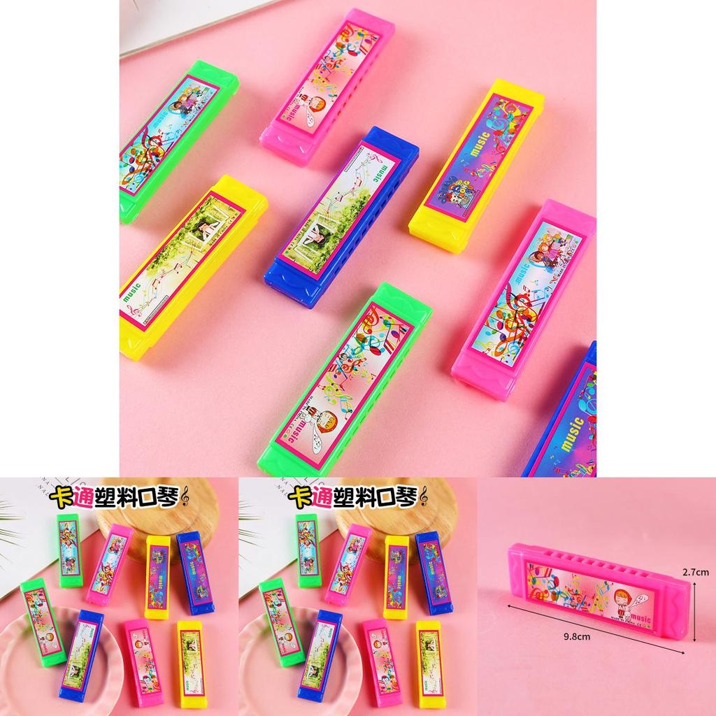 Childrens Shaped Plastic Harmonica With Easy Blow Mechanism For Beginner Music Education