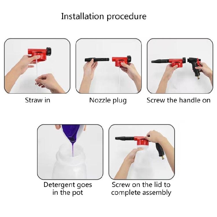 Foam Cannons Garden Car Wash Foam Blaster Wide Neck Adjustable Snow Foam Sprayer