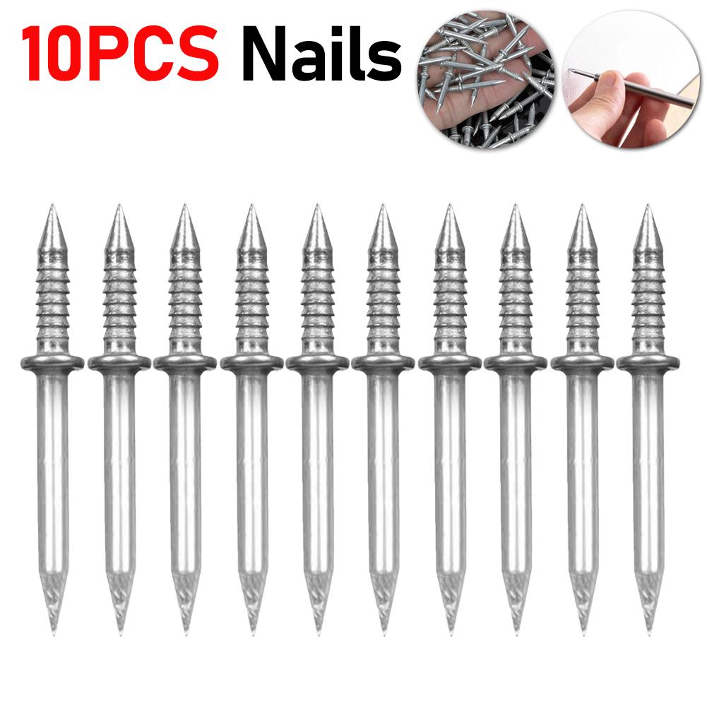 

300-10 шт. гвоздей с двойной шляпкой, антикоррозийные гвозди с двойной шляпкой, бесшовные гвозди с твердой резьбой, набор шурупов для плинтусов из цельного дерева