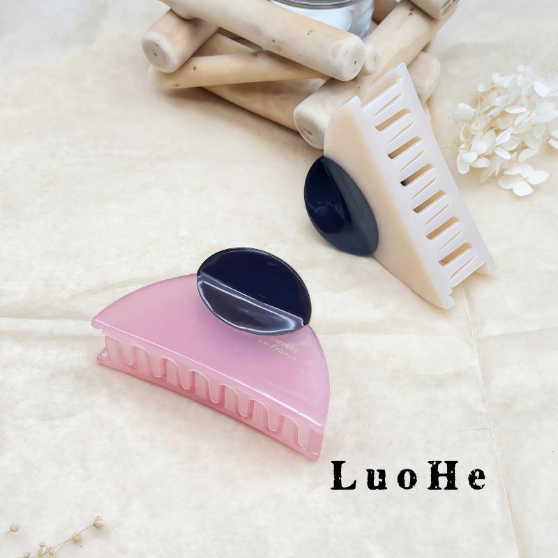 Luohe Jewelry High-End French Light Luxury Acetate Hair Claw Clip