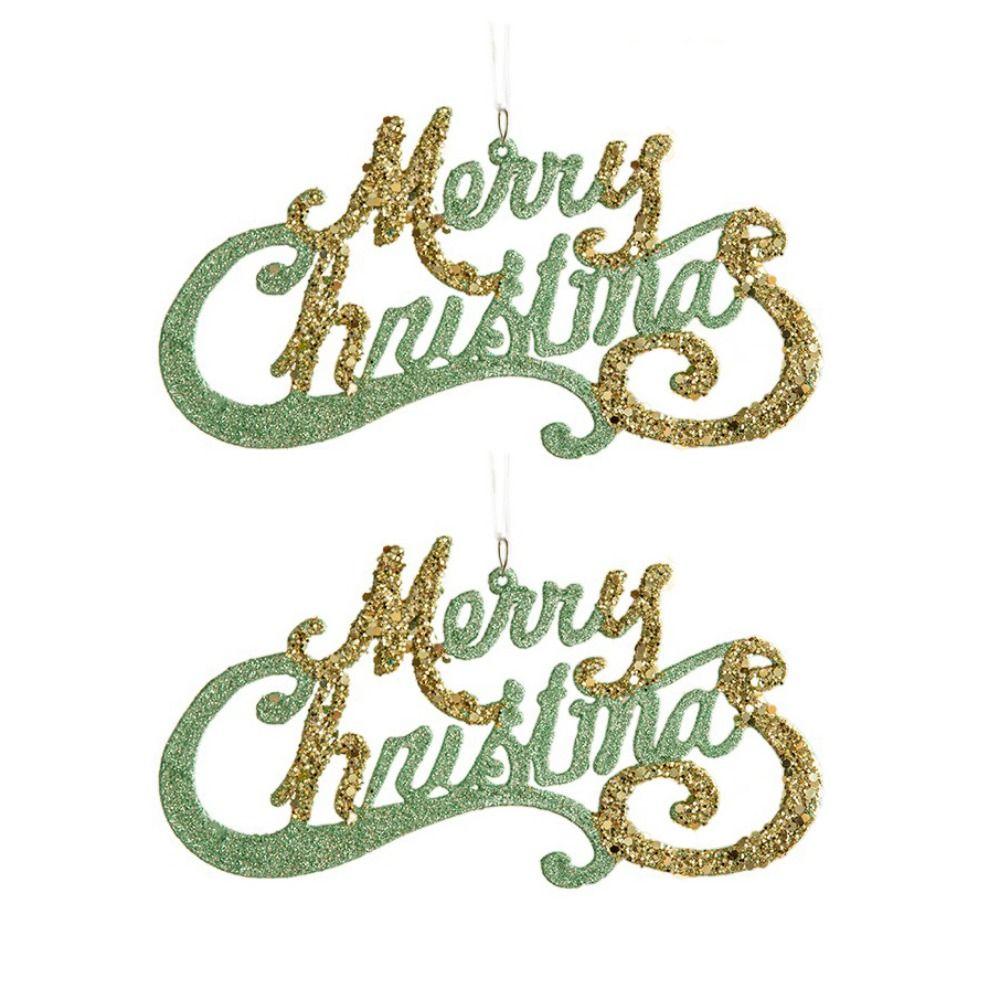 3D Green Butterfly Christmas Pendant Starfish Bell Merry Christmas Ornament  Christmas Day