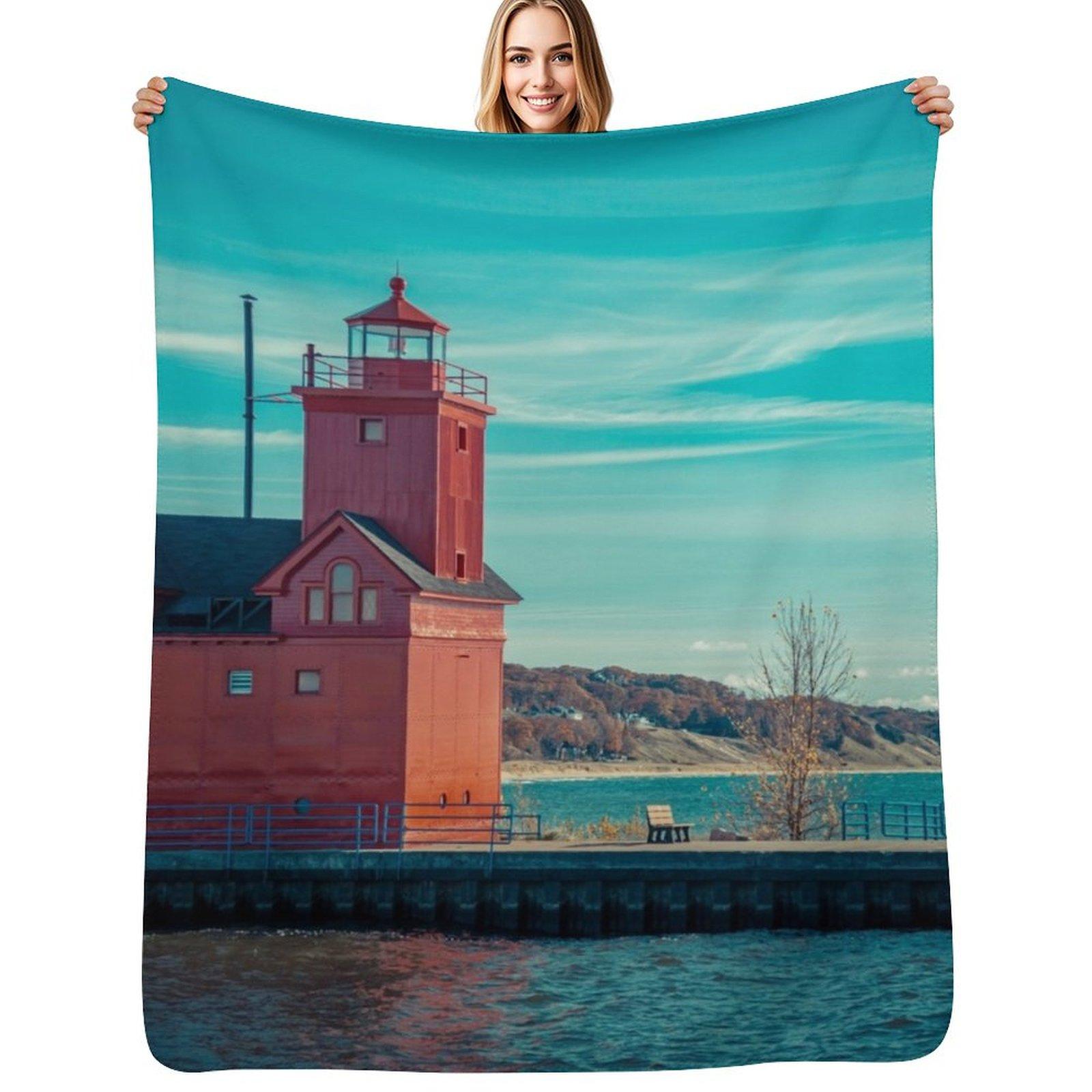 

Sunny Summer at Big Red Throw Blanket Fluffy Cozy Throw Blanket for Home Decor 102x76cm(40x30in)
