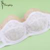 Ultra-thin Cool Strapless Bra for Women Steel Ring Push Up Sexy Lace Non-slip and Non-sagging Tube Top