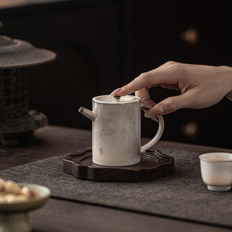 Upright Hand Pot Household Chinese Retro Hand Pot Coarse Pottery Kung Fu Tea Set Teapot Accompaniment