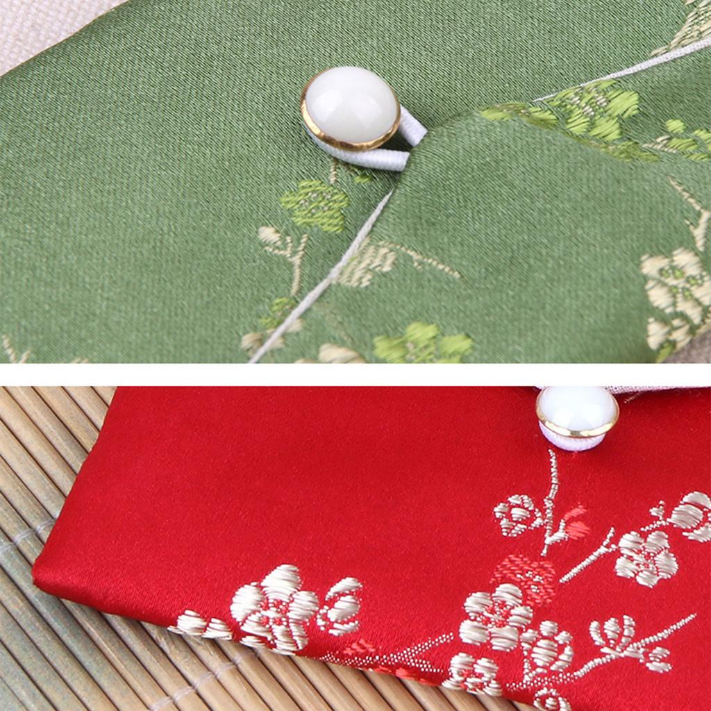 Brocade Fabric Jewelry Case Long Time Use with Antique Charm Organizers for Earrings