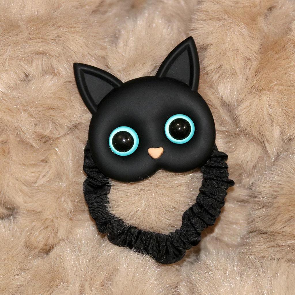 "3D černá spona do vlasů Cat Head – vlásenka a vlasové doplňky ve stylu žraloka"