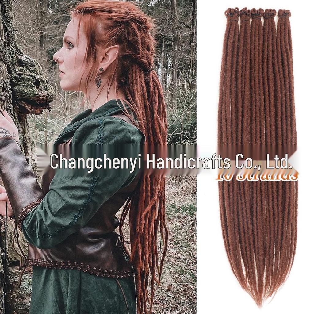 24" Multicolor Gradient Reggae Dreadlock Wig for Women