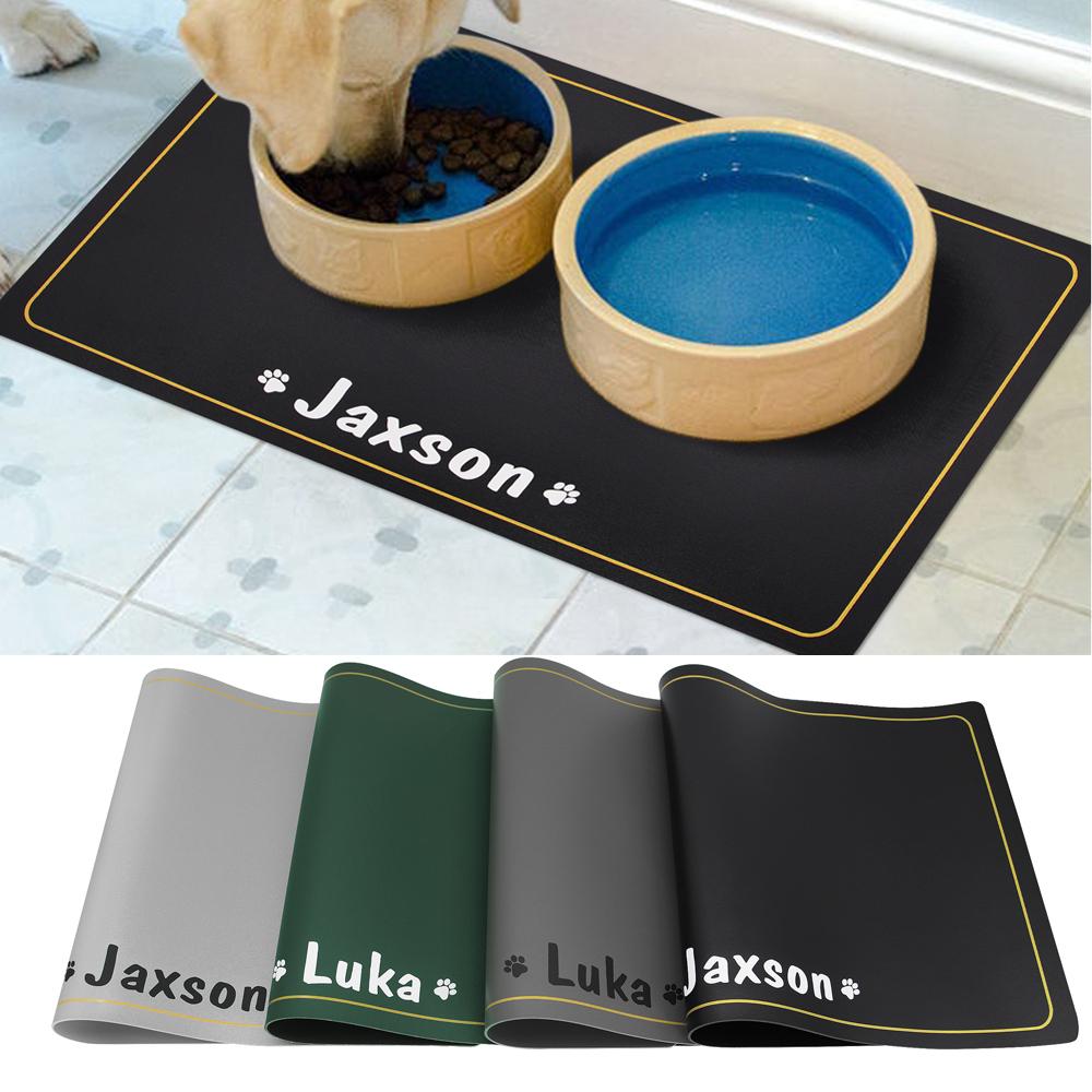 Buy Pet Dog Bowl Feeder Mat Placemat Custom Dog Puppy Cat Feeding Mat