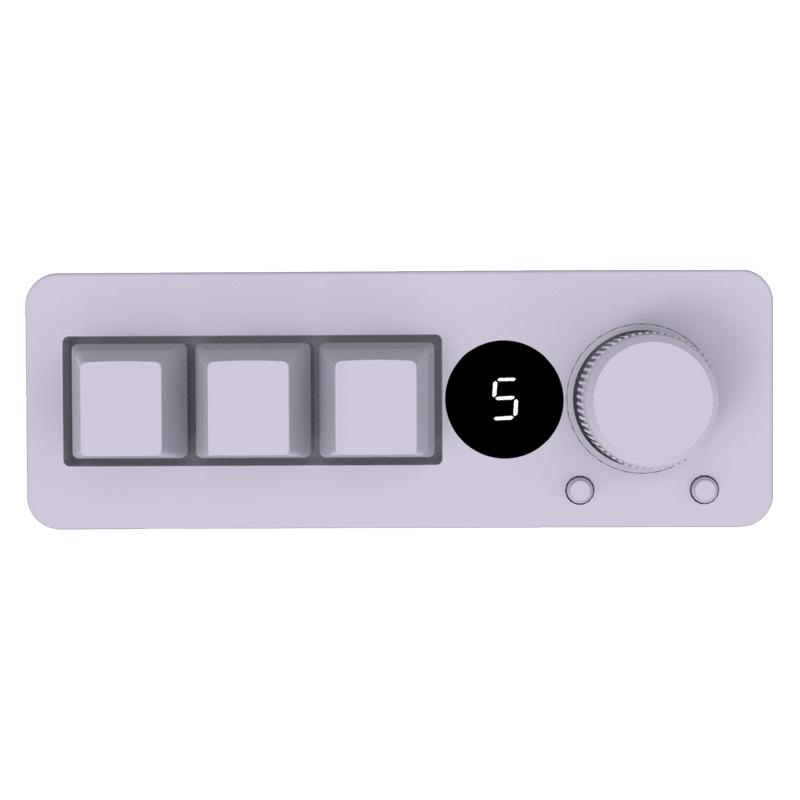Customizable Mini Mechanical Keyboard with Knob (3-Key/4-Key, One-Key Copy/Paste/Cut)