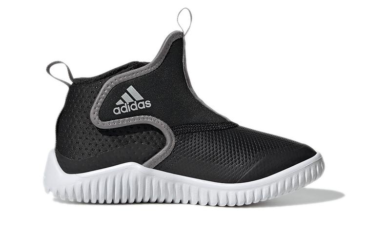 Adidas Rapidazen C Rapidazen Mid C Fabric Comfortable Abrasion Resistant Mid top Kids' Running Shoes Black FZ5043