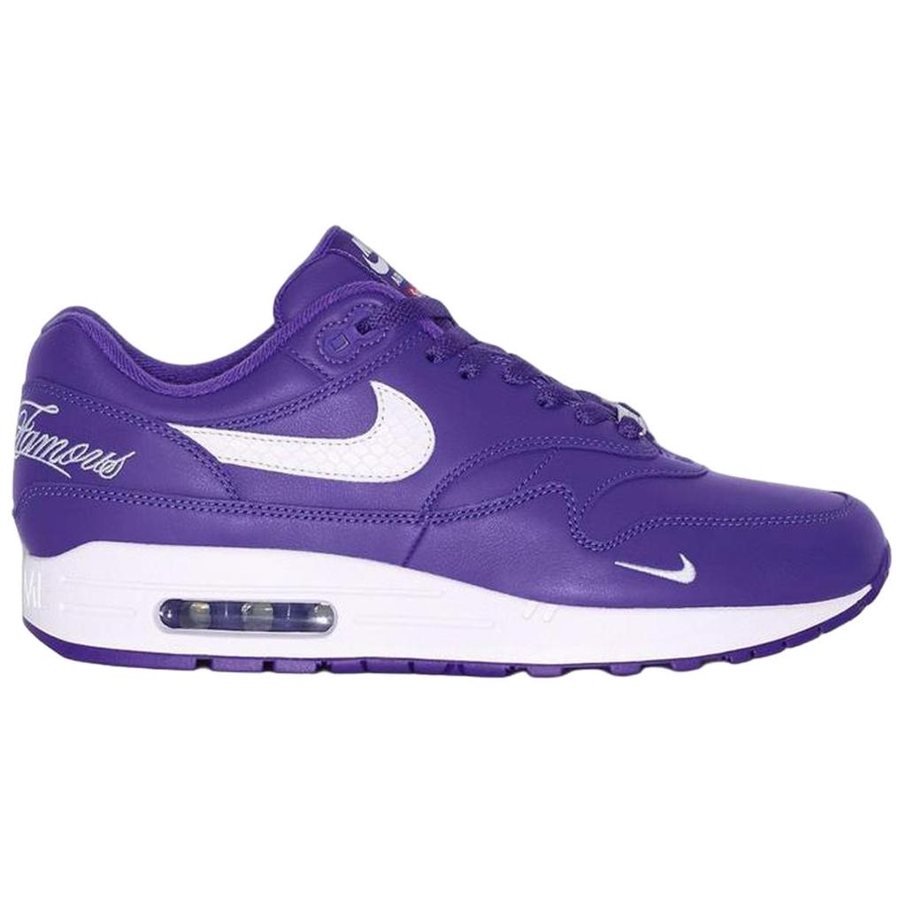 Supreme X Nike Air Max 1 87 SP Varsity Purple Unisex Sneakers White HF8813-500