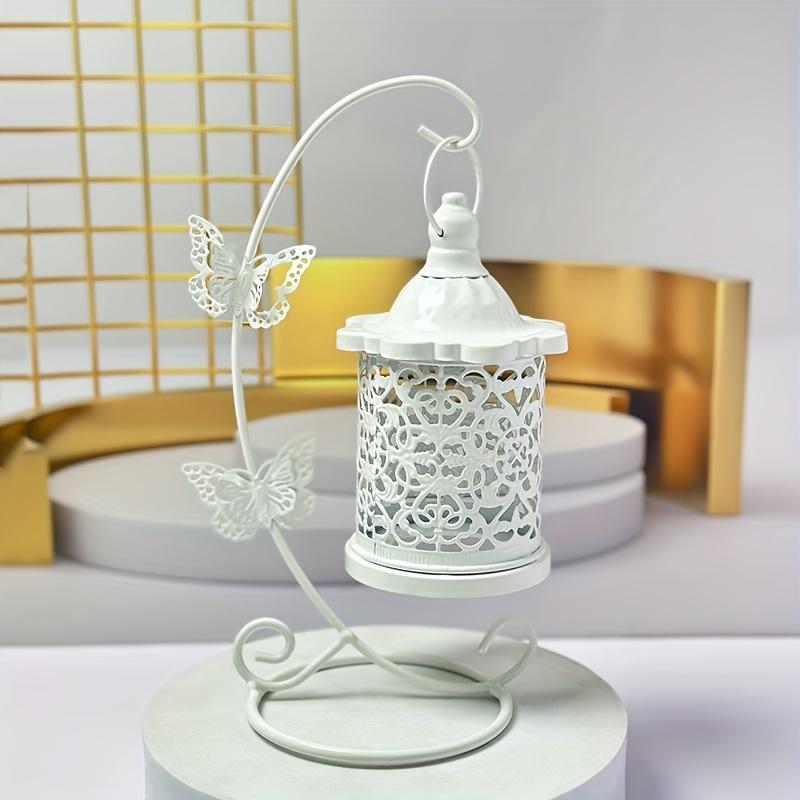 1pc European-Style Iron Hollow Butterfly Holder Decorative Crafts for Ramadan Eid Al-Fitr And Eid Al-Adha Christmas Decorations Halloween Decorations