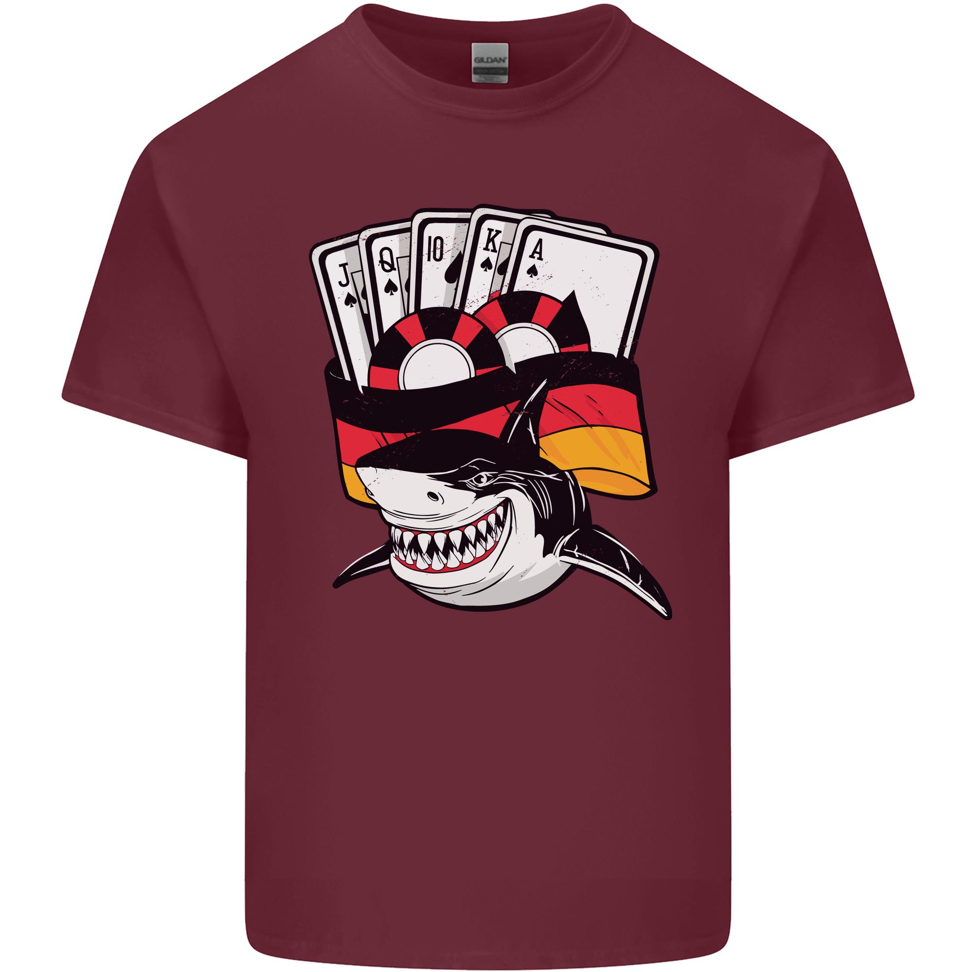 GerUnisex Poker Shark Unisexs Light Cotton TShirt S