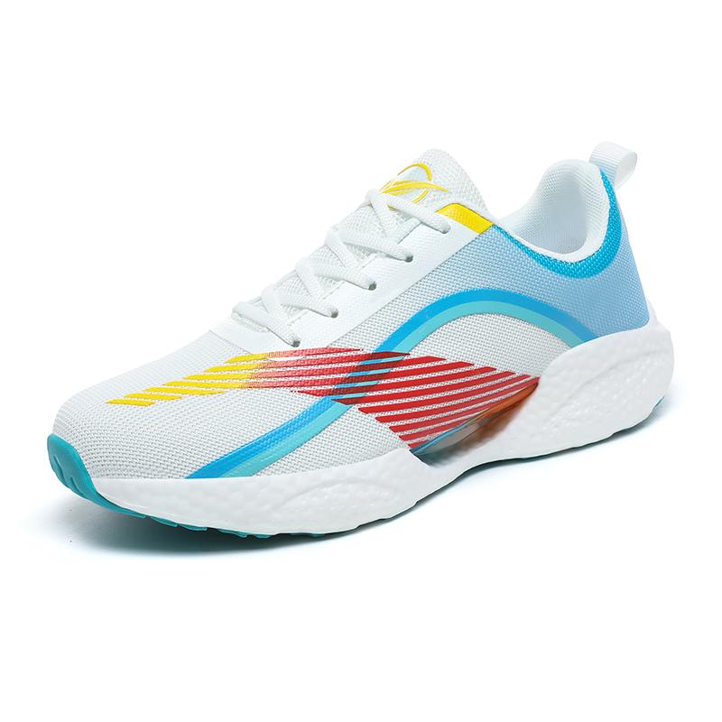 Popcorn mesh breathable casual shoes springback soft sole running shoes new shock-absorbing sports student test new