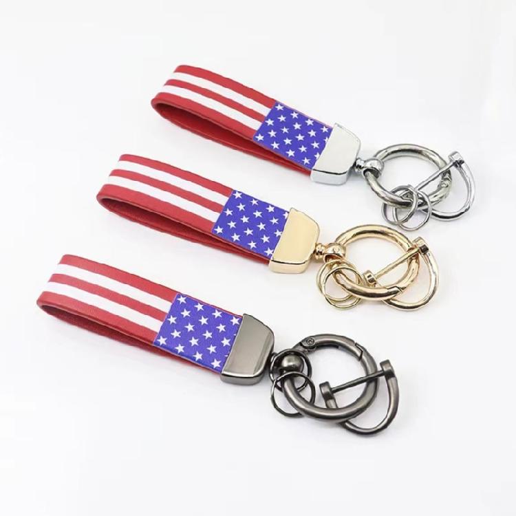 Car Keychain Key Holder Automotive Key Chains With National Symbol And Tarnish Resistant Finishing