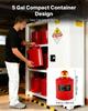 Safety Gas Can, 19 L Type I Red Safety Can for Gasoline with Stainless Steel Flame Arrester, Self-Closing Lid, and PE Funnel, Carbon Steel Flammable