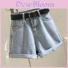 Classic Denim Shorts For Women High Waist Loose Fit Casual Summer