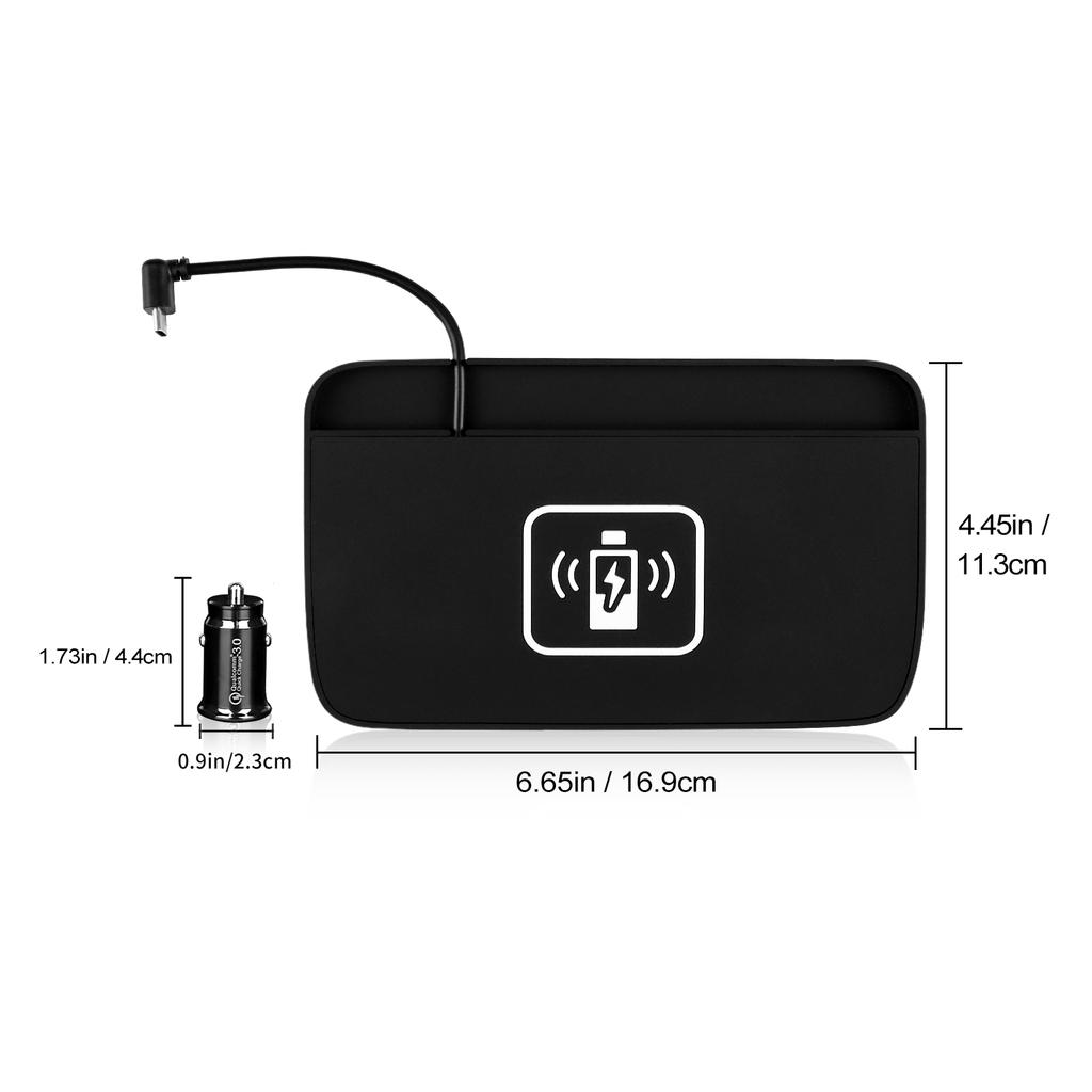 For Toyota RAV4 2019 2020-2025 Car Wireless Charger Pad Fast Charging Center Console Organizer Interior Modification Accessories