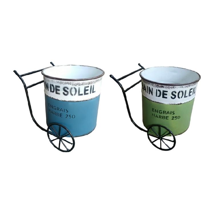 Iron Sheet Bucket Retro Flower Pot Courtyard Vase Home Furnishings Garden Decorate Garden Supplies Display