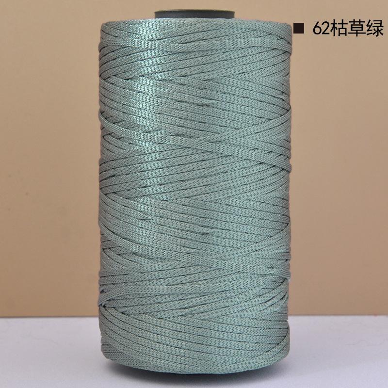 Mercerized Cotton Linen Light Body Ice Silk Flat Belt Wool Hand-Woven Crocheted Diy Hook Bag Hat Seat Cushion Hollow Thread