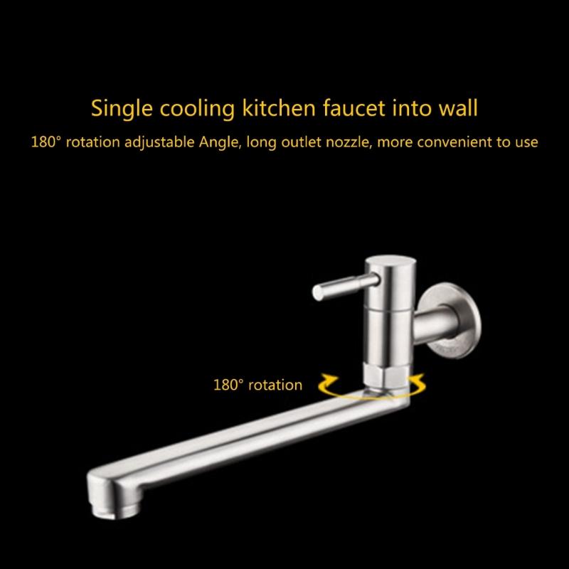 Wandmontage Küchenarmatur mit langer Auslauflänge Einfache Installation & Praktische Designs Spültischarmatur Edelstahl Spültischarmatur