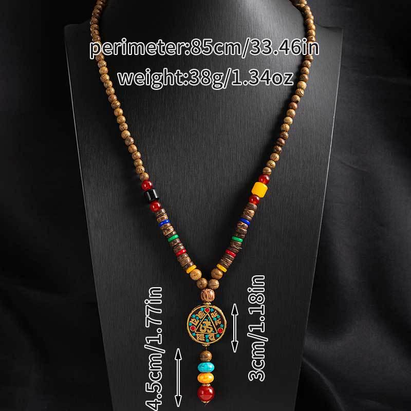 Tibetan Ethnic Sweater Chain Zen Bodhi Necklace: Unisex Retro Scenic Accessory