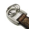 Used 11828 Shoehorn Scritto Leather Key Ring 7950 Brown 3-Ring Calligraphy Tobago Men's from Japan AUTHENTIC