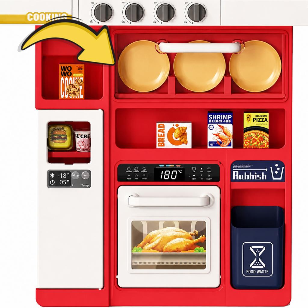 [10] Large interactive children's kitchen set 96 pieces Z3388