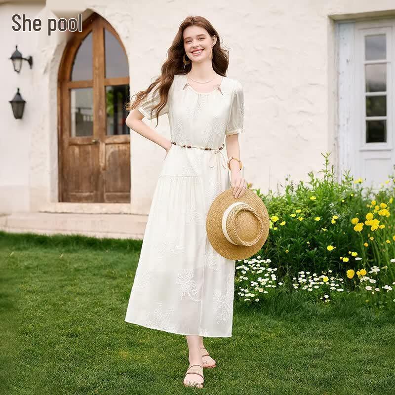 Tachi Women s Lyocell Embroidered Patchwork Midi Dress 2XL