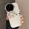 Astronauts Suitable for Apple 15 Mobile Phone Case Cute Astronaut Iphone16 Couple Stand 14promax Electroplating