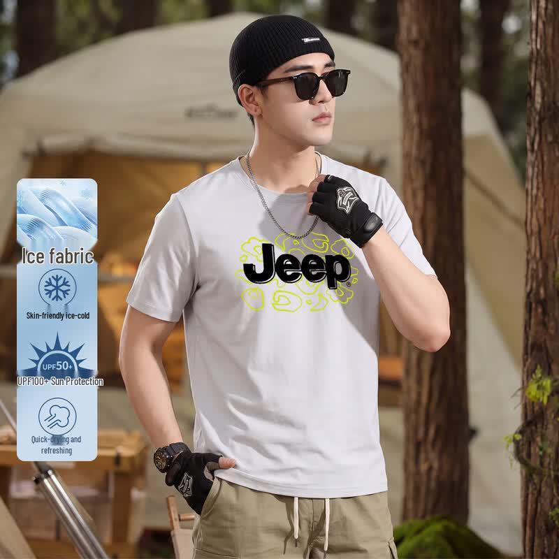 JEEP Men s Ice Silk Cooling Short-Sleeve T-Shirt 3XL