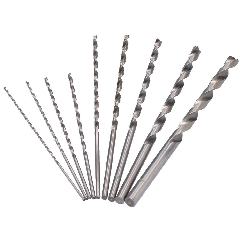 9 pezzi 200 mm di lunghezza Punte da trapano elicoidali extra lunghe Set da 9 pezzi Set di punte da trapano elicoidali Per legno