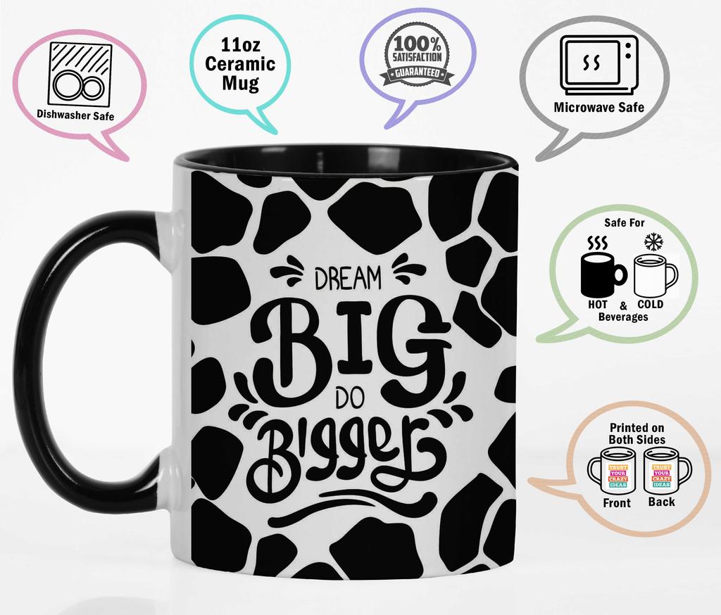 Inkdotpot Dream Big Do Bigger  11 Oz  Ceramic Coffee  Mugs  Inspirational Gift For Nature