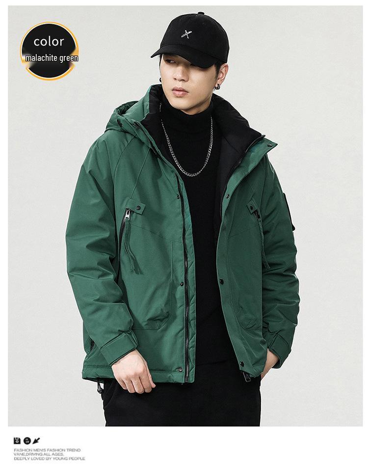 Мужская уличная трехзащитная пуховая куртка, Зимнее пальто для альпинизма 2025, Модная, Теплая, Защита от холода, Высококачественная мода. 2XL