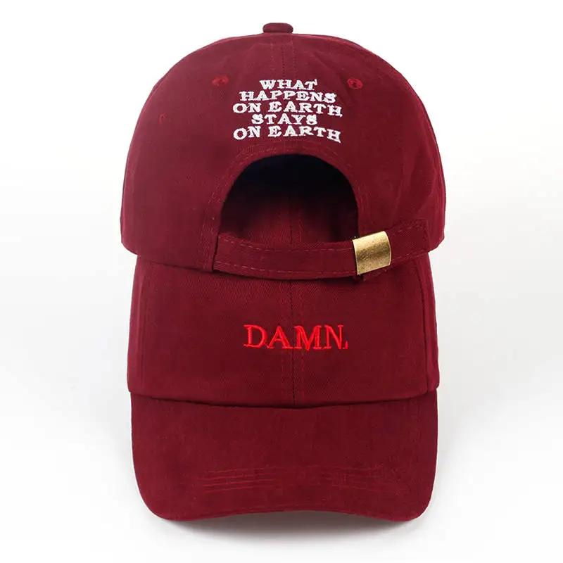 Damn Hats For Men And Woman Embroidered Damn. Dad Hat Hip Hop Stitched Kendrick Lamar Unstructured Rapper Snapback Baseball Cap